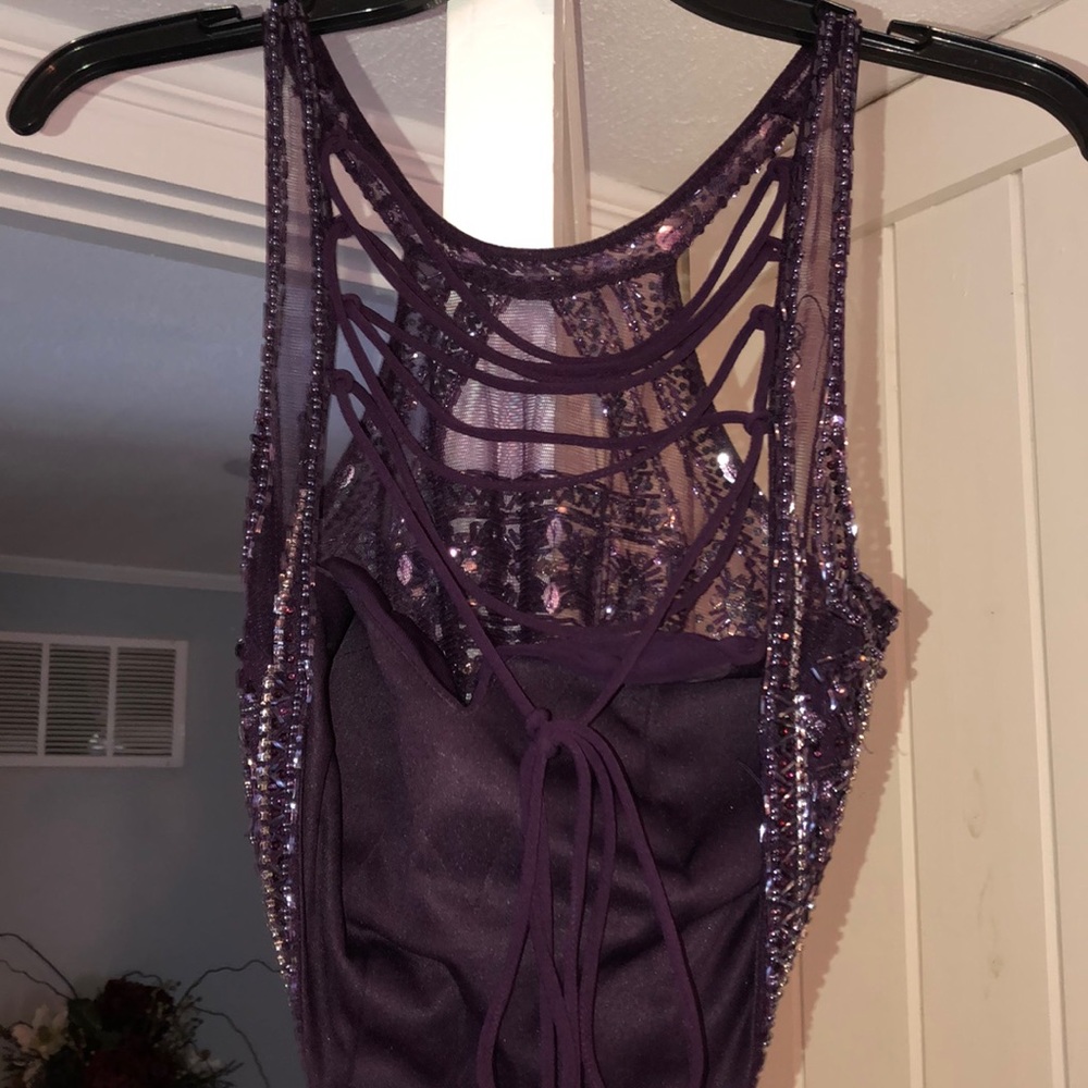 Camille La Vie Long Plum Prom Dress
